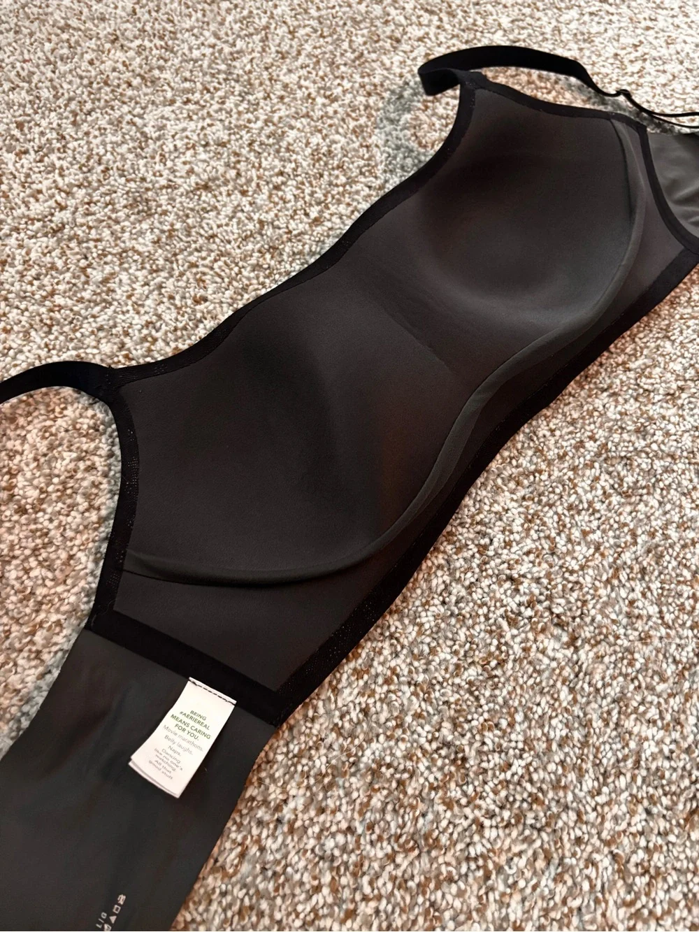 aerie Smoothez Black Lace Wireless Comfort Bra (L)